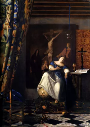 Allegory of the Faith by Johannes Vermeer Oil Painting Reproduction