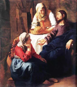 Christ in the House of Martha and Mary by Johannes Vermeer Oil Painting Reproduction