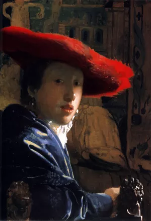 Girl with a Red Hat by Johannes Vermeer Oil Painting Reproduction