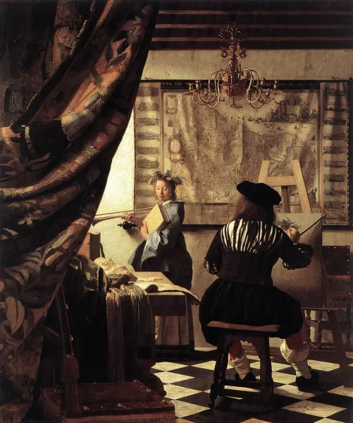 Oil Painting The Art of Painting by Johannes Vermeer