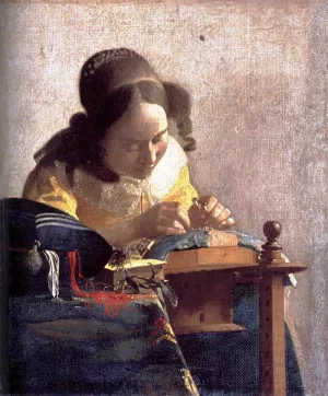 The Lacemaker by Johannes Vermeer Oil Painting Reproduction