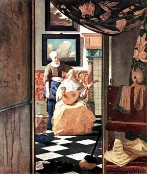 The Love Letter by Johannes Vermeer Oil Painting Reproduction