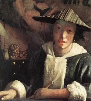 Young Girl with a Flute by Johannes Vermeer Oil Painting Reproduction