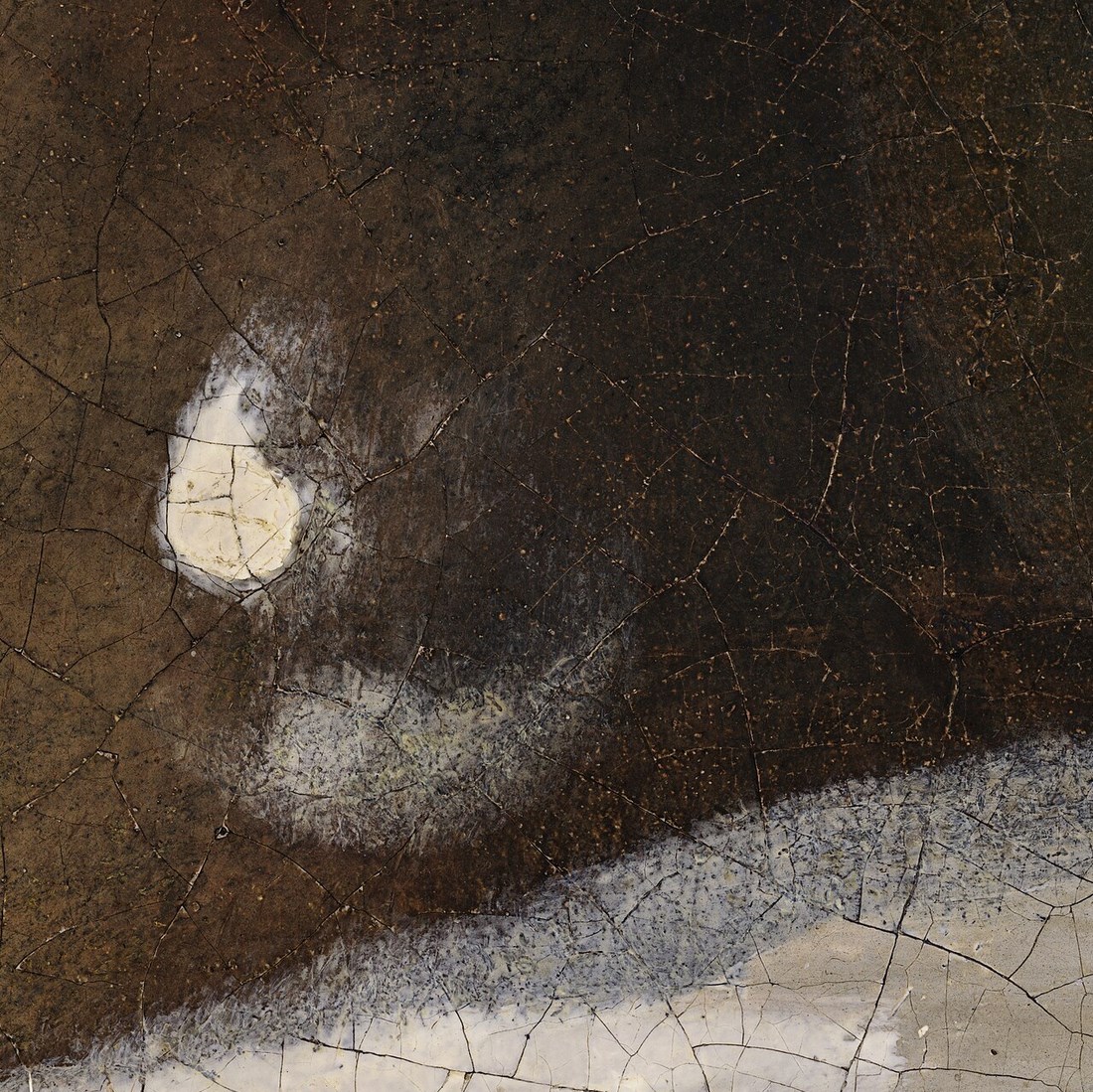 Detail of the pearl earring in Vermeer's Girl with a Pearl Earring